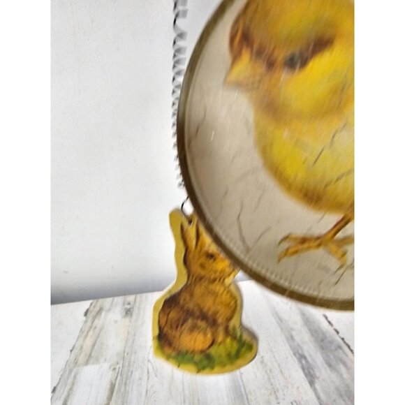 Victoria trading Easter sign bunny rabbit chick spring decor shabby chic vintage - Picture 5 of 10